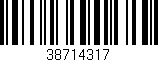 Código de barras (EAN, GTIN, SKU, ISBN): '38714317'