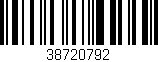 Código de barras (EAN, GTIN, SKU, ISBN): '38720792'