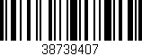 Código de barras (EAN, GTIN, SKU, ISBN): '38739407'