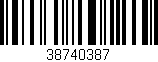 Código de barras (EAN, GTIN, SKU, ISBN): '38740387'