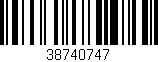 Código de barras (EAN, GTIN, SKU, ISBN): '38740747'