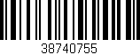 Código de barras (EAN, GTIN, SKU, ISBN): '38740755'