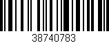 Código de barras (EAN, GTIN, SKU, ISBN): '38740783'