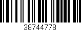 Código de barras (EAN, GTIN, SKU, ISBN): '38744778'