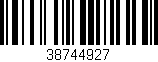 Código de barras (EAN, GTIN, SKU, ISBN): '38744927'