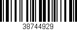 Código de barras (EAN, GTIN, SKU, ISBN): '38744929'