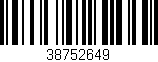Código de barras (EAN, GTIN, SKU, ISBN): '38752649'