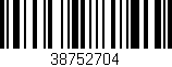 Código de barras (EAN, GTIN, SKU, ISBN): '38752704'