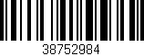 Código de barras (EAN, GTIN, SKU, ISBN): '38752984'