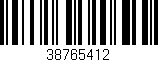 Código de barras (EAN, GTIN, SKU, ISBN): '38765412'