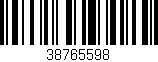 Código de barras (EAN, GTIN, SKU, ISBN): '38765598'