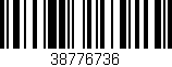 Código de barras (EAN, GTIN, SKU, ISBN): '38776736'