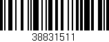 Código de barras (EAN, GTIN, SKU, ISBN): '38831511'