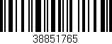 Código de barras (EAN, GTIN, SKU, ISBN): '38851765'