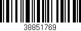 Código de barras (EAN, GTIN, SKU, ISBN): '38851769'