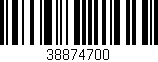 Código de barras (EAN, GTIN, SKU, ISBN): '38874700'
