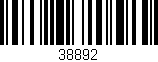 Código de barras (EAN, GTIN, SKU, ISBN): '38892'