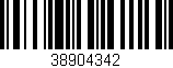 Código de barras (EAN, GTIN, SKU, ISBN): '38904342'