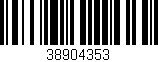 Código de barras (EAN, GTIN, SKU, ISBN): '38904353'