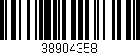 Código de barras (EAN, GTIN, SKU, ISBN): '38904358'