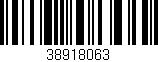 Código de barras (EAN, GTIN, SKU, ISBN): '38918063'