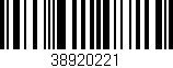 Código de barras (EAN, GTIN, SKU, ISBN): '38920221'