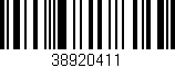 Código de barras (EAN, GTIN, SKU, ISBN): '38920411'