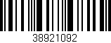 Código de barras (EAN, GTIN, SKU, ISBN): '38921092'