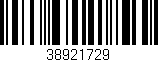 Código de barras (EAN, GTIN, SKU, ISBN): '38921729'