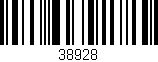 Código de barras (EAN, GTIN, SKU, ISBN): '38928'