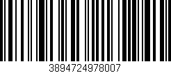 Código de barras (EAN, GTIN, SKU, ISBN): '3894724978007'