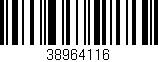 Código de barras (EAN, GTIN, SKU, ISBN): '38964116'