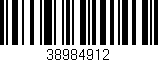 Código de barras (EAN, GTIN, SKU, ISBN): '38984912'