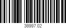 Código de barras (EAN, GTIN, SKU, ISBN): '38997.02'