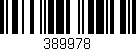Código de barras (EAN, GTIN, SKU, ISBN): '389978'