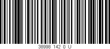 Código de barras (EAN, GTIN, SKU, ISBN): '38998_142_0_U'