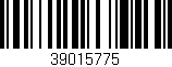 Código de barras (EAN, GTIN, SKU, ISBN): '39015775'