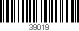 Código de barras (EAN, GTIN, SKU, ISBN): '39019'