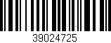 Código de barras (EAN, GTIN, SKU, ISBN): '39024725'