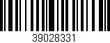 Código de barras (EAN, GTIN, SKU, ISBN): '39028331'
