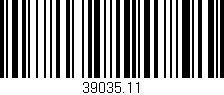 Código de barras (EAN, GTIN, SKU, ISBN): '39035.11'