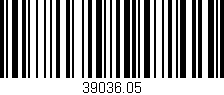 Código de barras (EAN, GTIN, SKU, ISBN): '39036.05'