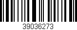 Código de barras (EAN, GTIN, SKU, ISBN): '39036273'