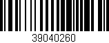 Código de barras (EAN, GTIN, SKU, ISBN): '39040260'