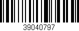 Código de barras (EAN, GTIN, SKU, ISBN): '39040797'