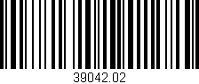 Código de barras (EAN, GTIN, SKU, ISBN): '39042.02'