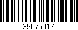 Código de barras (EAN, GTIN, SKU, ISBN): '39075917'