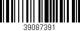 Código de barras (EAN, GTIN, SKU, ISBN): '39087391'