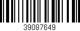 Código de barras (EAN, GTIN, SKU, ISBN): '39087649'