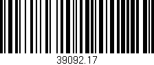 Código de barras (EAN, GTIN, SKU, ISBN): '39092.17'